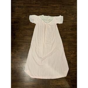 Vtg ILGWU Sz M Pink Nylon Nightgown Lingerie Womens